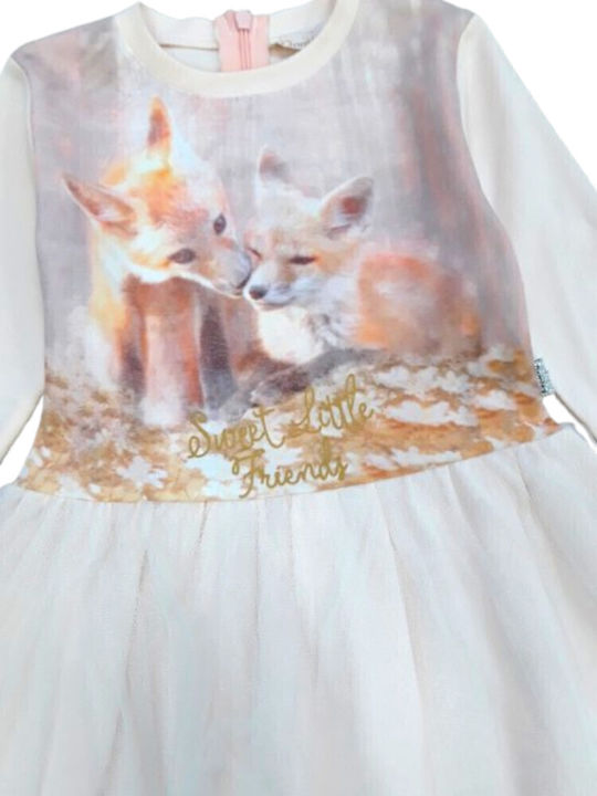 Domina Mädchenkleid Aus Tüll Weiß
