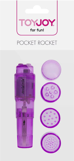 ToyJoy Pocket Rocket Mini Δονητής Μασάζ 10cm Μωβ