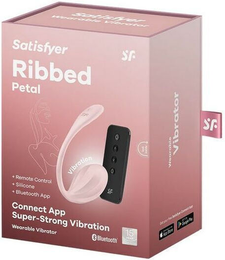 Satisfyer Ribbed Petal Δονητής για Ζευγάρια με Απομακρυσμένο Έλεγχο Ροζ
