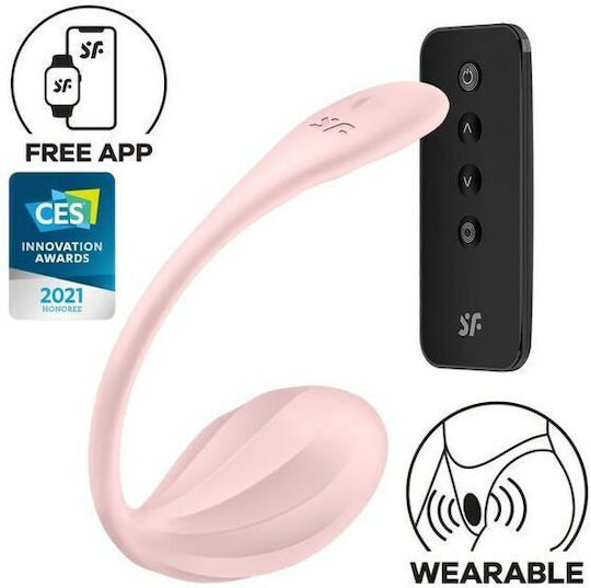 Satisfyer Ribbed Petal Vibrator for Couples with Remote Control Pink