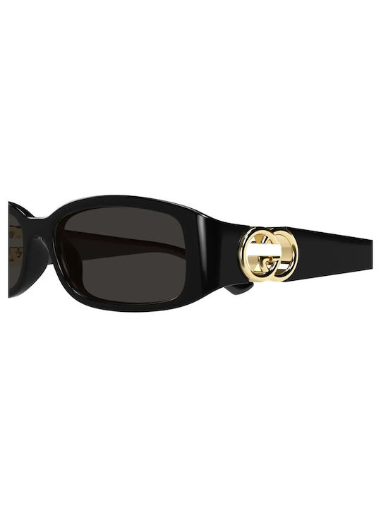 Gucci Women's Sunglasses with Black Plastic Frame and Black Lens GG1661S 001