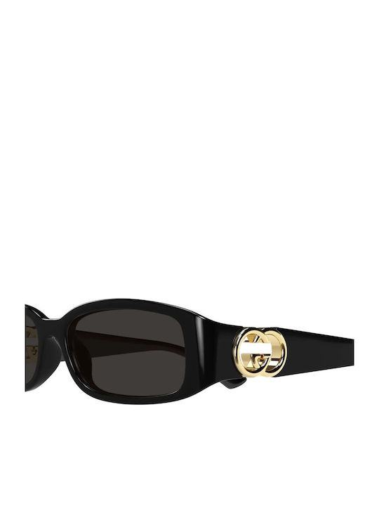 Gucci Women’s Sunglasses With Black Horn-Rimmed Frame And Grey Lens GG1661S 001