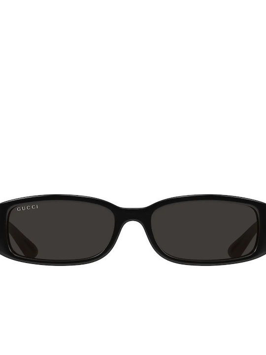 Gucci Women’s Sunglasses With Black Horn-Rimmed Frame And Grey Lens GG1661S 001