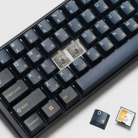 Ducky One 3 Pro Mini Nazca Line Гейминг Механична Клавиатура 60% с Cherry MX2A Speed Silver суичове и RGB подсветка (Английски US) Black/Blue