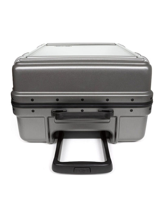 Eastpak Case M Μεσαία Βαλίτσα Ταξιδίου Σκληρή Brushed Metal με 4 Ρόδες Ύψους 68.5εκ.