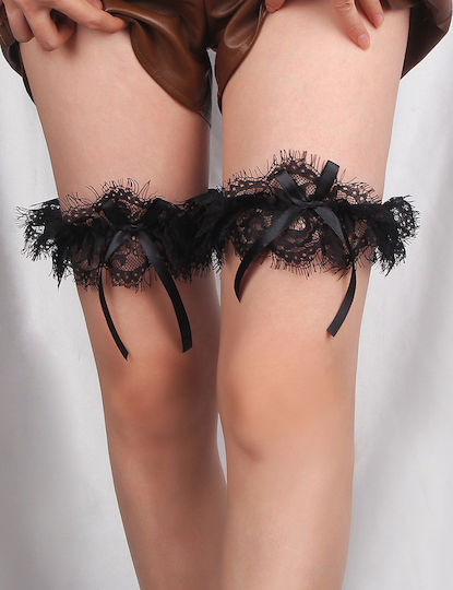 Lace Καλτσοδέτες με Δαντέλα Μαύρες