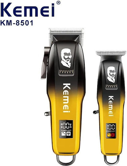 Kemei Professional Set Rechargeable Hair Clipper Yellow KM-8501