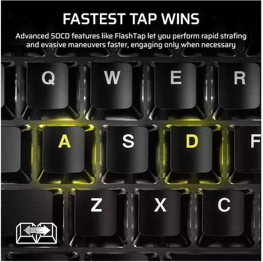 Corsair K70 RGB TKL Hall Effect Gaming Keyboard Tenkeyless with Corsair MGX switches and RGB lighting (English US)