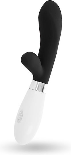 Glossy Jackson Rabbit Vibrator Kaninchen 12cm Black