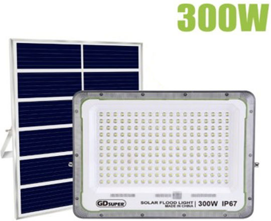 Rolinger Waterproof Solar LED Floodlight 300W Cold White 7500K with Remote Control IP67