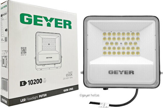 Geyer Αδιάβροχος LED Προβολέας 100W Студено бяло 6500К IP65
