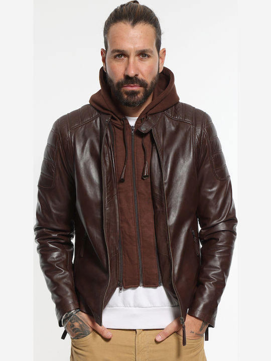 Leather Jacket Redish Brown