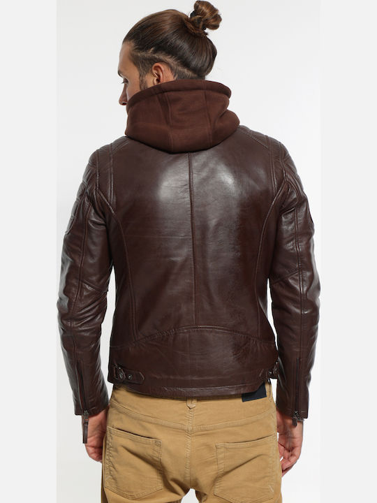 Leather Jacket Redish Brown