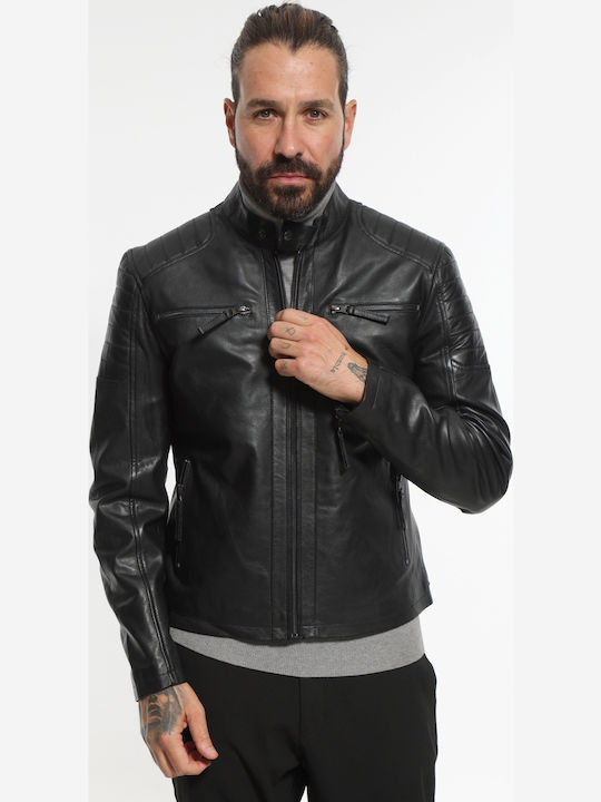 Leather Jacket Biker Black