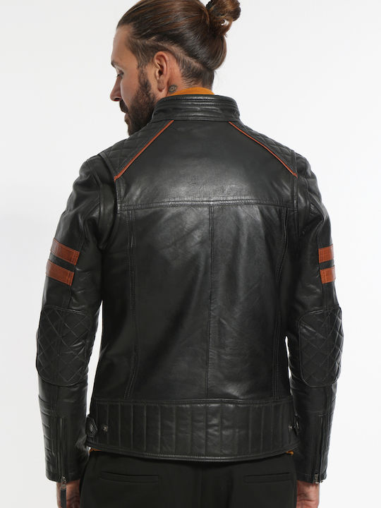 Newton Leather Biker Leather Jacket Black