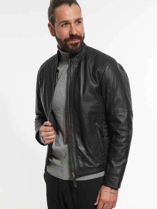 Leather Jacket Biker Black
