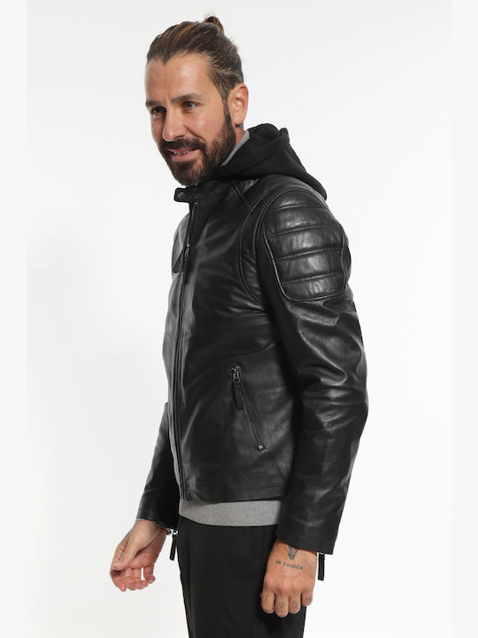 Newton Leather Leather Jacket BLACK