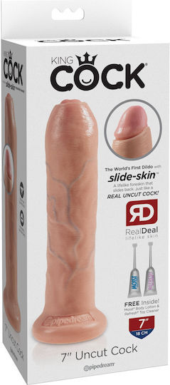 King Cock Ρεαλιστικό Dildo με Βεντούζα Light 18cm