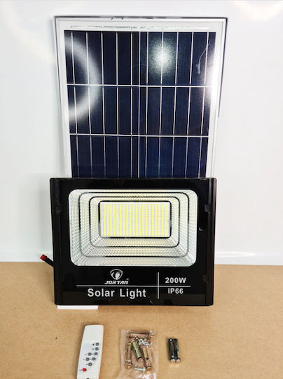 Jortan Lumini De Inundație Cu LED-uri Solar Etanș 200W Alb Rece 6500K Cu Senzor De Mișcare Și Telecomandă IP66
