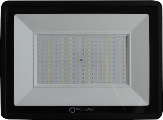 Evivak Στεγανός Προβολέας LED 200W Ψυχρό Λευκό 6400K IP65