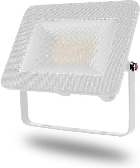 Lucas Στεγανός Προβολέας LED 30W Φυσικό Λευκό 4000K IP65