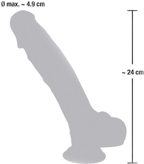 You2Toys Medical Silicone Realistisches Dildo mit Hoden und Saugnapf Fleisch 24cm