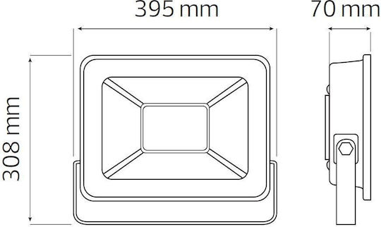 Horoz Electric Smd Στεγανός Προβολέας LED 200W Ψυχρό Λευκό 6400K IP65