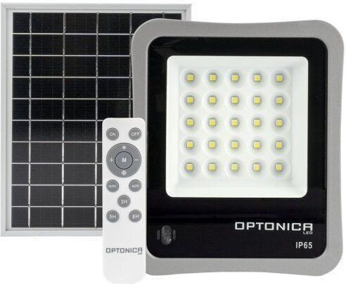 Optonica Αδιάβροχος Слънчев LED Προβολέας 6W Студено бяло 6000К με Τηλεχειριστήριο IP65