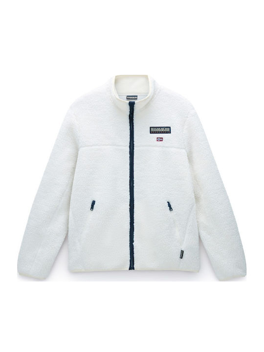 Jachetă Fleece Bărbătească Albă