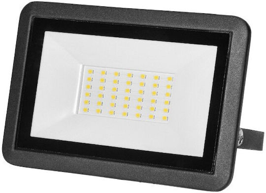 Orno Στεγανός Προβολέας LED 30W Φυσικό Λευκό 4000K IP65