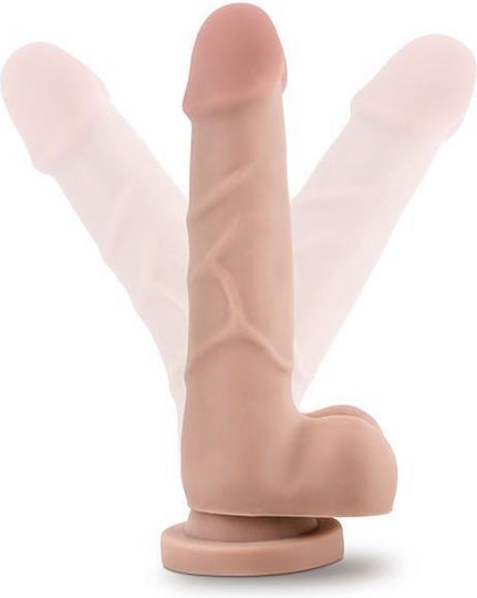 Dr. Skin Basic Ρεαλιστικό Dildo με Όρχεις και Βεντούζα Beige 20cm