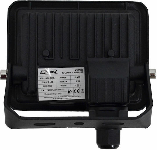 AWTools Στεγανός Προβολέας LED 20W Ψυχρό Λευκό 6000K IP65