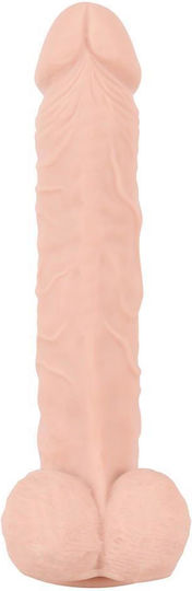 Nature Skin Large Bendable Dildo Dildo realist cu Testicule și Ventuză Carne 28.5cm
