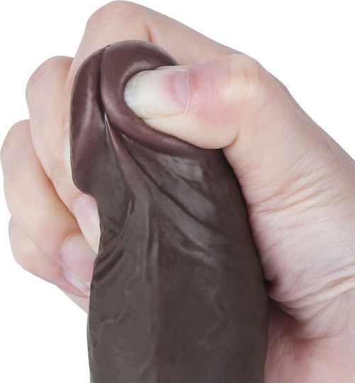 Lovetoy Sliding Realistisches Dildo mit Hoden und Saugnapf Fleisch 20.8cm