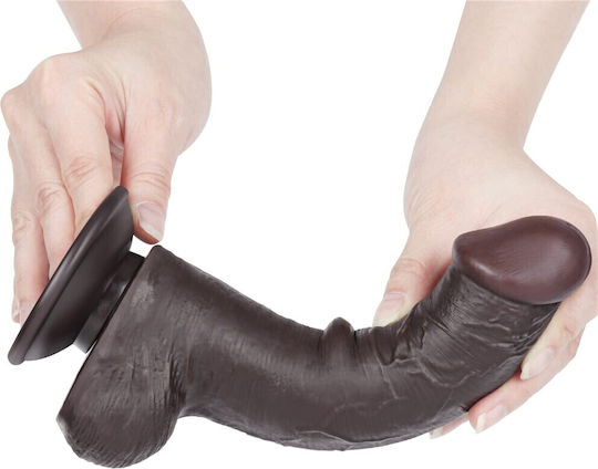 Lovetoy Sliding Realistisches Dildo mit Hoden und Saugnapf Fleisch 20.8cm