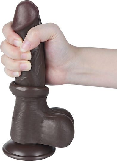Lovetoy Sliding Реалистично дилдо с Топки и Вендуза Телесен 20см