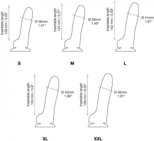 Strap On Me Glass Dildo with Balls and Suction Cup Black