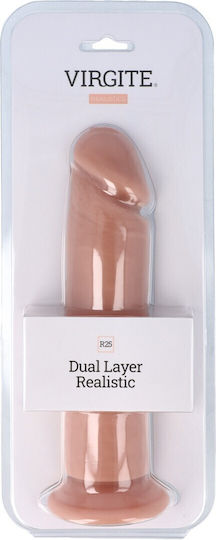 Virgite Ρεαλιστικό Dildo με Βεντούζα Flesh 23.5cm
