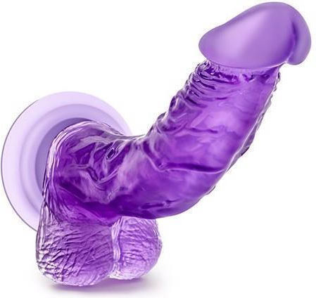 B Yours Sweet n' Hard 7 Realistic Dildo with Scrotum & Suction Cup Purple 22cm