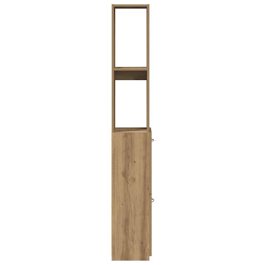 vidaXL Στήλη Μπάνιου Τοίχου Μ25xΒ25xΥ170cm Δρυς