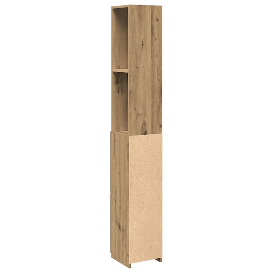 vidaXL Στήλη Μπάνιου Τοίχου Μ25xΒ25xΥ170cm Δρυς