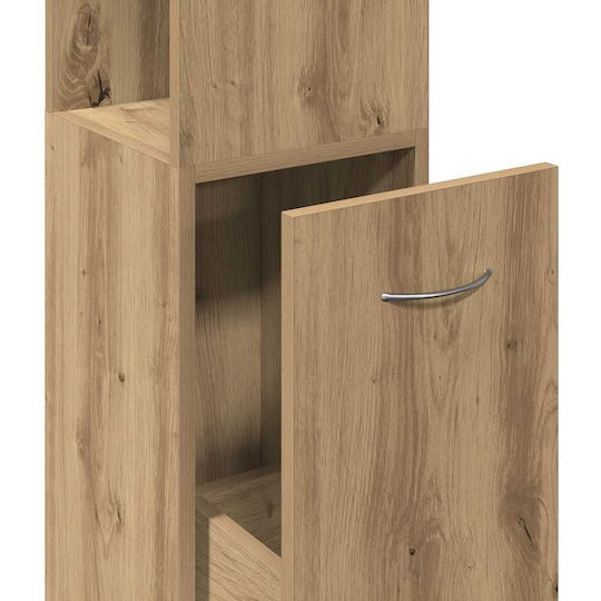 vidaXL Στήλη Μπάνιου Τοίχου Μ25xΒ25xΥ170cm Δρυς