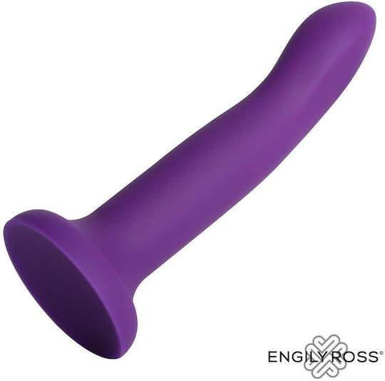 Engily Ross Dildo με Βεντούζα Μωβ 17cm