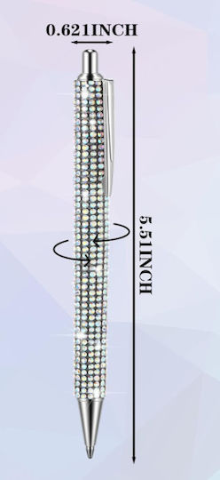 Σετ Στυλο Diamond Ασημι 4τμχ Μαυρο Μελανι 1.0mm