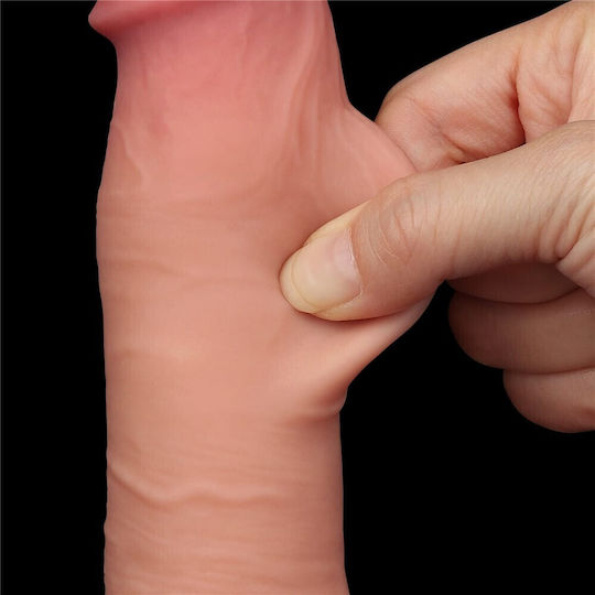 Lovetoy Glass Dildo with Balls and Suction Cup Flesh 20cm