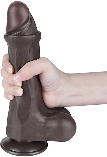 Lovetoy Sliding Дилдо с Топки и Вендуза Телесен 22см