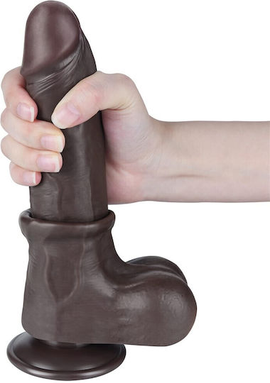 Lovetoy Sliding Дилдо с Топки и Вендуза Телесен 22см