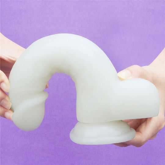 Lovetoy Lumino Play Realistic Dildo with Scrotum and Suction Cup Blue 20.9cm
