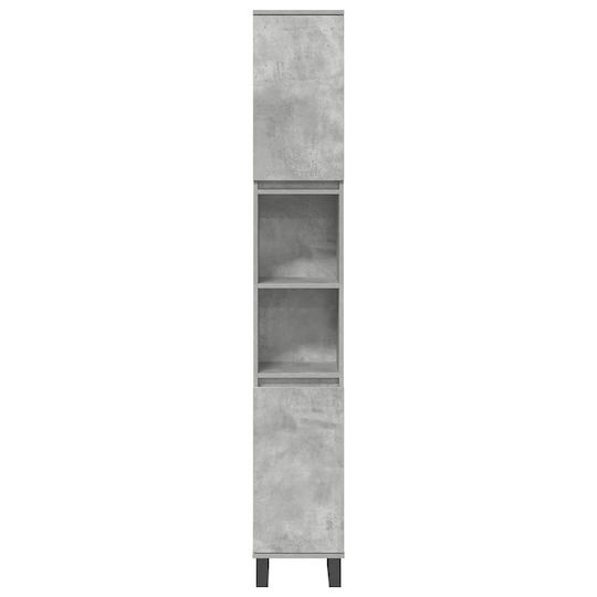 vidaXL Waschtisch mit Waschbecken L30xB60xH33cm Grey Concrete