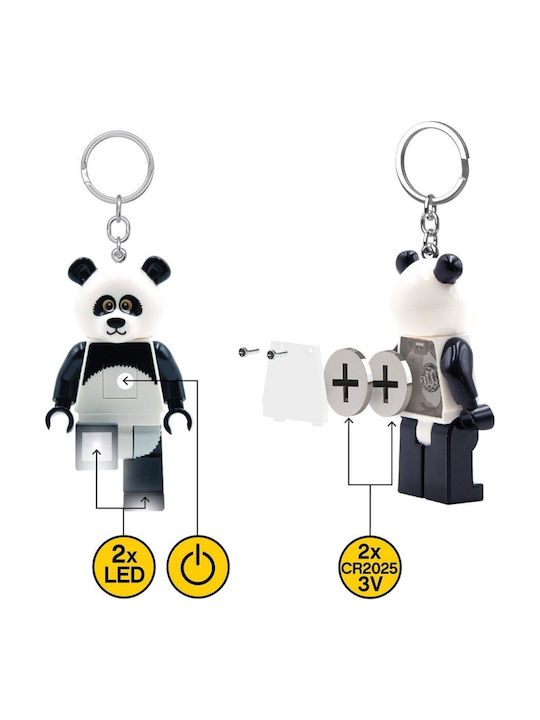 LEGO Μπρελόκ Panda Luminous Figure Πλαστικό με Led Λευκό